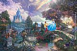 The Knight's Dream Paintings - Cinderella Wishes Upon a Dream by Thomas Kinkade